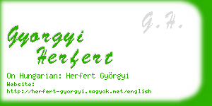gyorgyi herfert business card