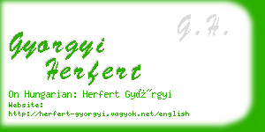 gyorgyi herfert business card